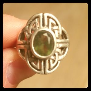 Genuine Moldavite Sterling Silver Ring